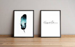 Wallity Cuadro Decorativo Enmarcado Multicolor (2 Piezas)